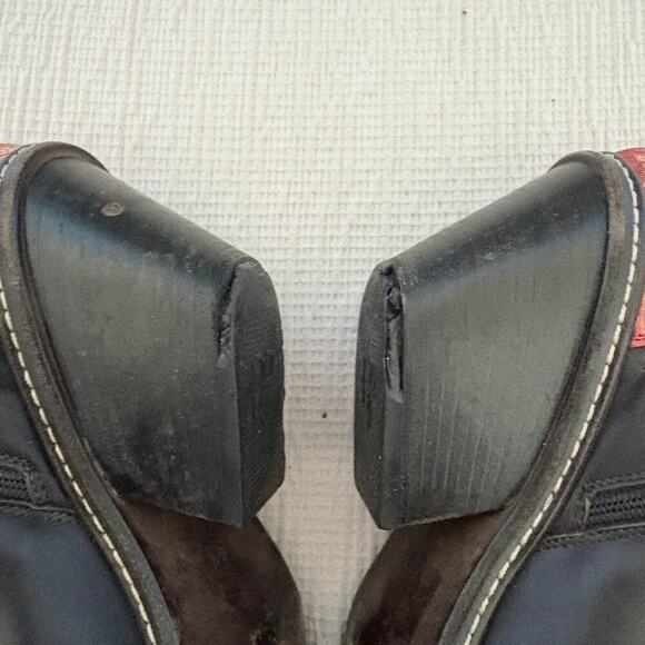 Vintage leather boots Donald J Pliner Hinda western coastalcowgirl witchy -FLAW - Picture 9 of 16